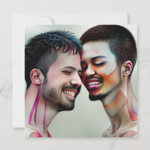 Personalised Gay Wedding LGBTQIA+ Photo Invitation