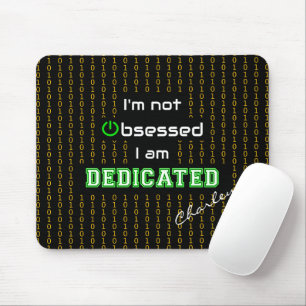 Personalised geek quote computing mouse pad
