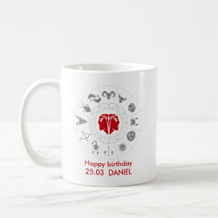 Personalised Gemini Zodiac Birthday Gift Coffee Mug