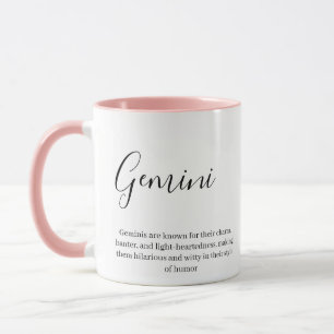 "Personalised Gemini Zodiac sign Name and traits  Mug
