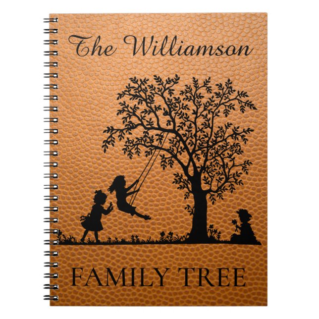 Personalised Genealogy Vintage Family Tree Notebook (Front)