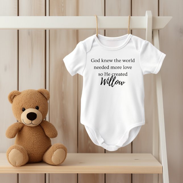 Personalised Genesis Chapter One Baby Bodysuit (Personalized Christian and biblical baby bodysuit. )