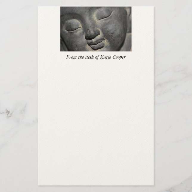 Personalised Gentle Buddha Face Stationery (Front)