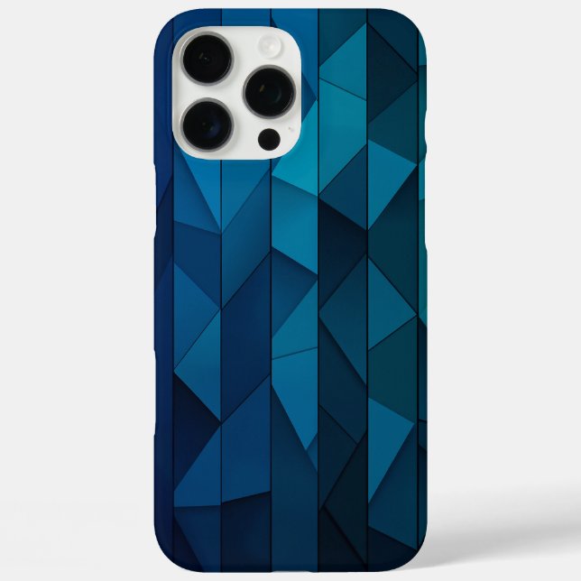Personalised Geometric Blue and Teal Pattern Case-Mate iPhone Case (Back)