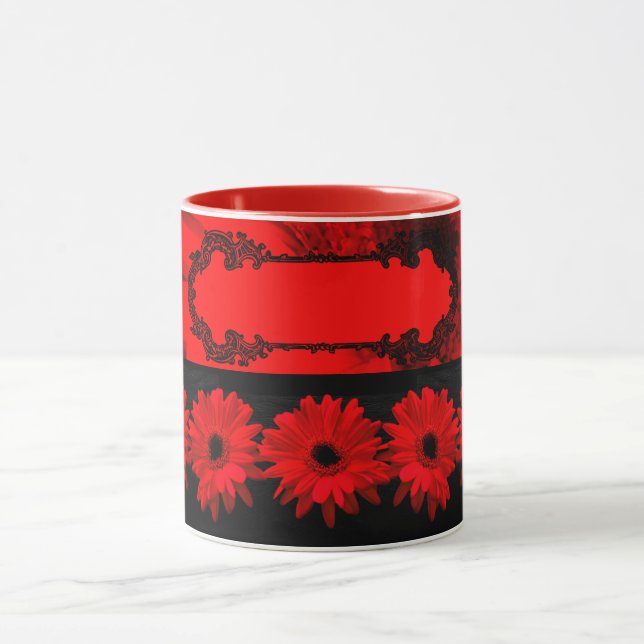 Personalised Gerbera Daisy Mug (Center)