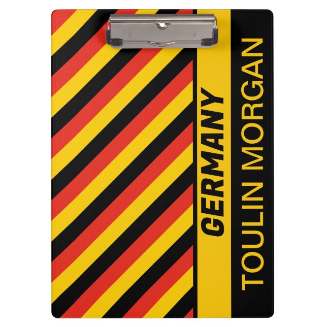 Personalised  German Flag Clipboard (Front)