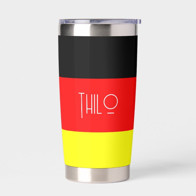 Personalised German Flag Insulated Tumbler (Left)