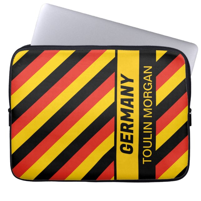 Personalised  German Flag Laptop Sleeve (Front)
