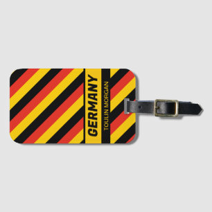 Personalised German Flag Luggage Tag