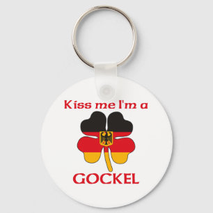 Personalised German Kiss Me I'm Gockel Key Ring