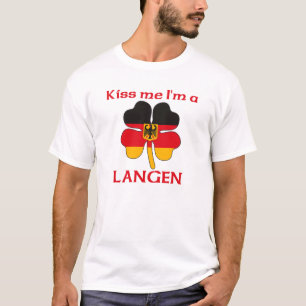 Personalised German Kiss Me I'm Langen T-Shirt