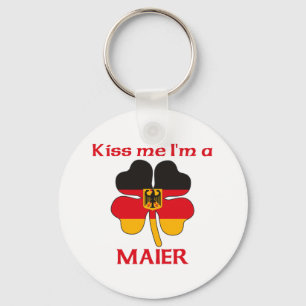 Personalised German Kiss Me I'm Maier Key Ring