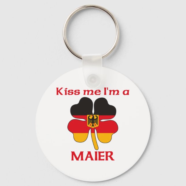 Personalised German Kiss Me I'm Maier Key Ring (Front)
