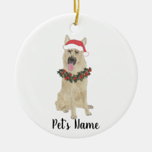 Personalised German Shepherd (Black & Tan) Ceramic Ornament