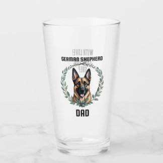 Personalised German Shepherd Dad Glass