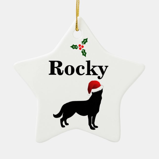 Personalised German Shepherd Dog Ceramic Ornament (Front)