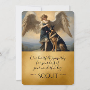Personalised German Shepherd Dog Loss Sympathy Card