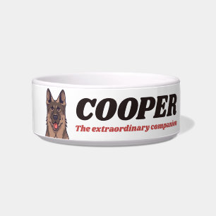 Personalised German Shepherd Dog Lover Custom Text Bowl