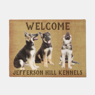 Personalised German Shepherd Puppies Doormat