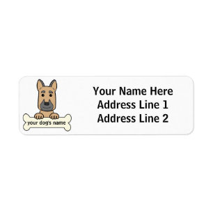 Personalised German Shepherd Return Address Label