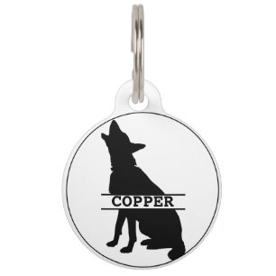 Personalised German Shepherd Round Pet Tag