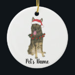 Personalised German Shepherd (Sable) Ceramic Ornament<br><div class="desc">Make the nice list this year with a personalised ornament of your favourite little elf!</div>