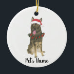 Personalised German Shepherd (Sable) Ceramic Ornament<br><div class="desc">Make the nice list this year with a personalised ornament of your favourite little elf!</div>