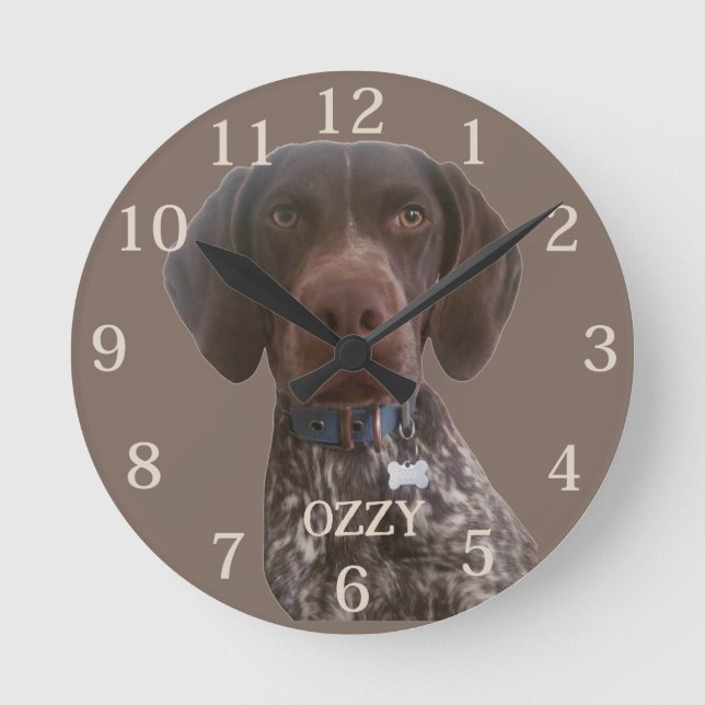 Personalised German Short haired Pointer clock (Front)