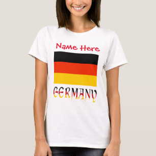 Personalised Germany Flag Heritage Women's T-Shirt