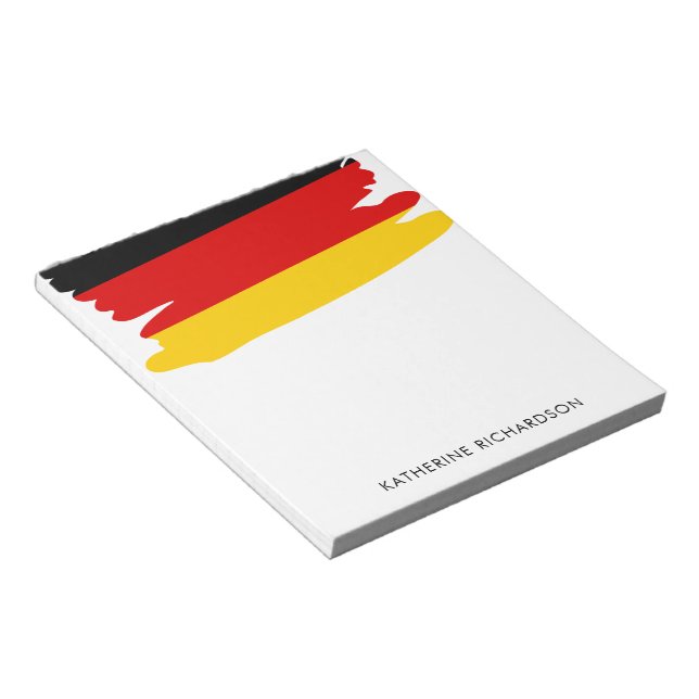 Personalised Germany German Flag Notepad (Angled)