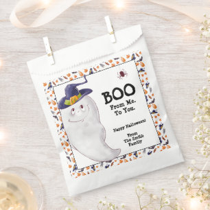 Personalised Ghost Happy Halloween Favour Bag