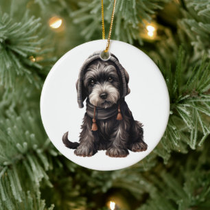 Personalised Giant Schnauzer Dog Ceramic Ornament