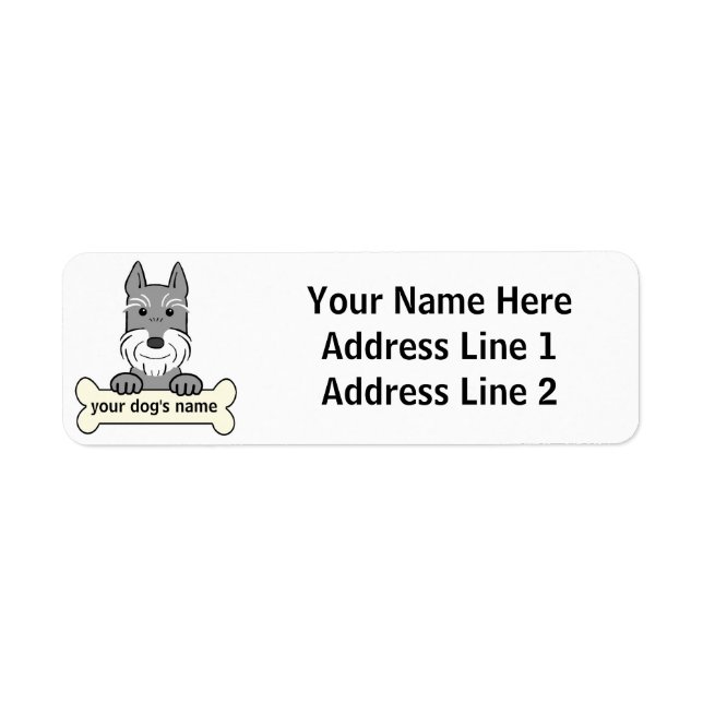 Personalised Giant Schnauzer Return Address Label (Front)