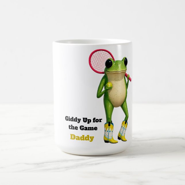 Personalised Giddy Up For The Game Daddy | Quirky  Coffee Mug (Center)