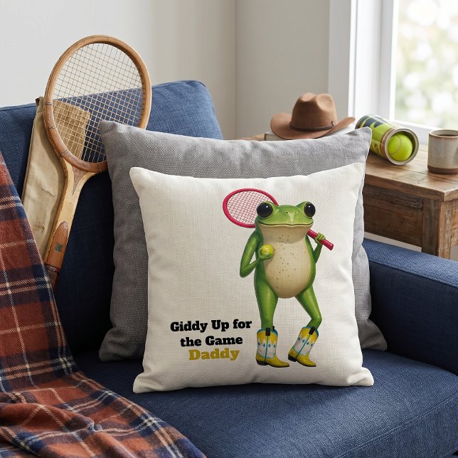 Personalised Giddy Up For The Game Daddy | Quirky  Cushion (Creator Uploaded)