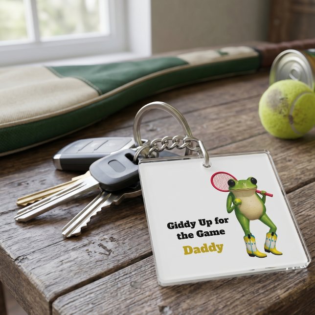 Personalised Giddy Up For The Game Daddy | Quirky  Key Ring (Creator Uploaded)