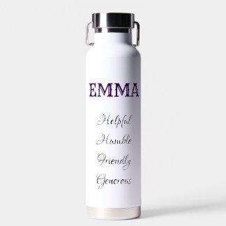 Personalised gift bottle with positive personality