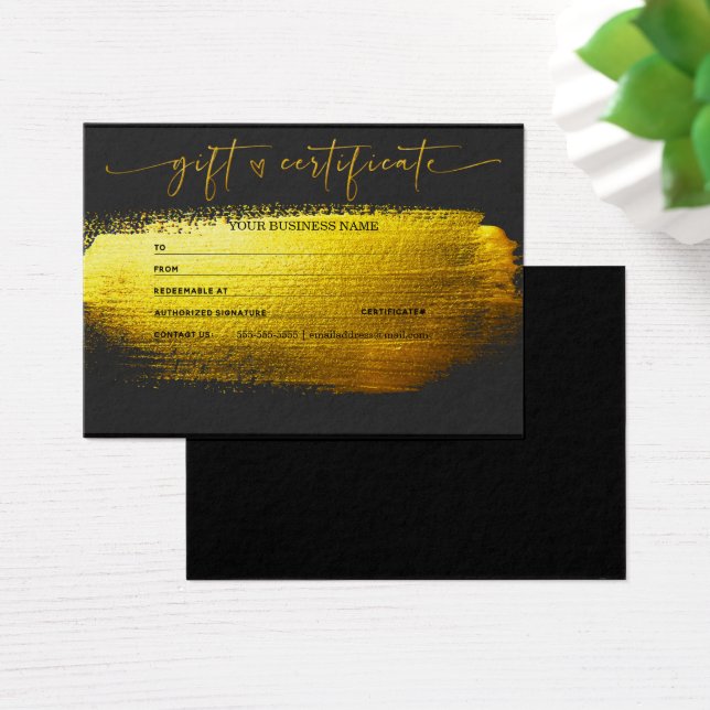 Personalised  Gift Certificate Template Printable (Desk)