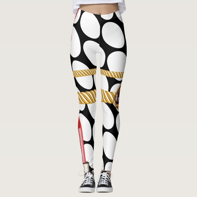 Personalised Gift for Birthday, Bride, Wedding Leggings (Front)