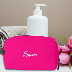 Personalised Gift for Bridesmaid Squad Rose Pink Dopp Kit