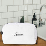 Personalised Gift for Bridesmaid Squad | White Dopp Kit<br><div class="desc">Make your bridesmaid squad feel truly special with our White Dopp Kit, personalised with each of their names. This sleek and stylish kit is the perfect gift for your bridal party to use on the big day and beyond. Show your appreciation with a gift that is as unique as your...</div>