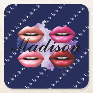 Personalised Gift for Bridesmaid, Wedding, Wife Square Paper Coaster