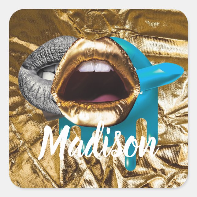 Personalised Gift for Bridesmaid, Wedding, Wife Square Sticker (Front)