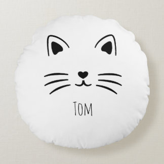 Personalised Gift for Cats lovers - costume name Round Cushion