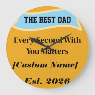Personalised Gift for Dad Father's Day Gift Large Clock