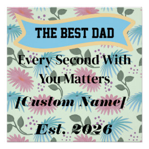 Personalised Gift for Dad Father's Day Gift Poster