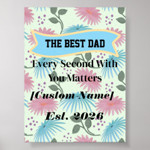 Personalised Gift for Dad Father's Day Gift Poster