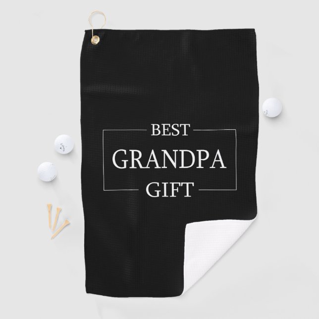 Personalised Gift For Grandpa Grandfather Birthday Golf Towel (InSitu)
