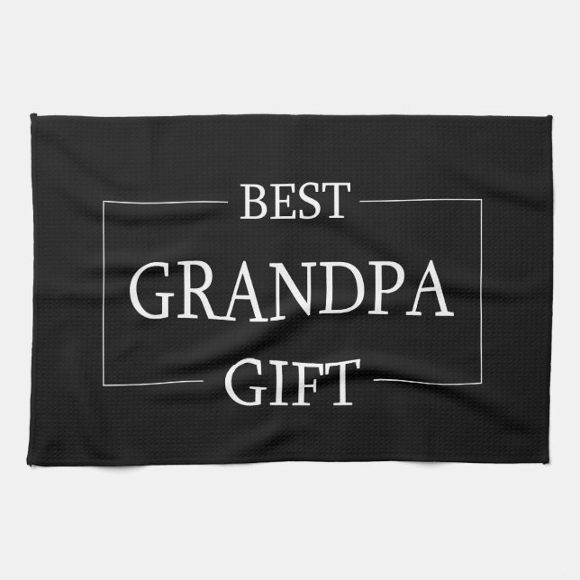 Personalised Gift For Grandpa Grandfather Birthday Tea Towel (Horizontal)