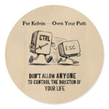 Personalised Gift For Kelvin Own Your Path Sticker